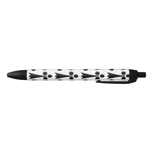Ermine Pattern, mittelalterliches Muster, Schwarz Kugelschreiber (Unterseite)