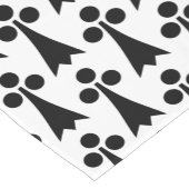 Ermine Pattern, mittelalterliches Muster, Schwarz Kurzer Tischläufer (Ecke)