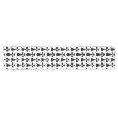 Ermine Pattern, mittelalterliches Muster, Schwarz Kurzer Tischläufer (Horizontal)