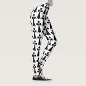 Ermine Pattern, mittelalterliches Muster, Schwarz  Leggings (Rechts)
