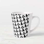 Ermine Pattern, mittelalterliches Muster, Schwarz  Milchtasse (Rechts)