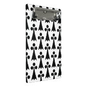 Ermine Pattern, mittelalterliches Muster, Schwarz  Mini Klemmbrett (Schrägansicht)