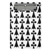 Ermine Pattern, mittelalterliches Muster, Schwarz  Mini Klemmbrett (Vorderseite)