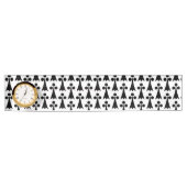 Ermine Pattern, mittelalterliches Muster, Schwarz Namensplakette (Vorderseite)