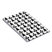 Ermine Pattern, mittelalterliches Muster, Schwarz  Notizblock (Rechte Seite)