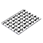 Ermine Pattern, mittelalterliches Muster, Schwarz  Notizblock (Linke Seite)