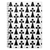 Ermine Pattern, mittelalterliches Muster, Schwarz  Notizblock (Vorderseite)