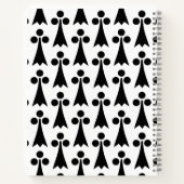Ermine Pattern, mittelalterliches Muster, Schwarz  Notizblock (Rückseite)