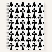 Ermine Pattern, mittelalterliches Muster, Schwarz  Notizblock (Vorderseite)