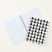 Ermine Pattern, mittelalterliches Muster, Schwarz  Notizblock (Innenseite)