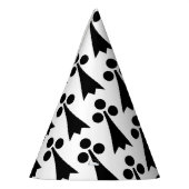 Ermine Pattern, mittelalterliches Muster, Schwarz  Partyhütchen (Links)