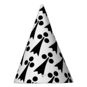 Ermine Pattern, mittelalterliches Muster, Schwarz  Partyhütchen (Rechts)