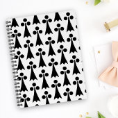 Ermine Pattern, mittelalterliches Muster, Schwarz Planer