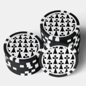 Ermine Pattern, mittelalterliches Muster, Schwarz  Pokerchips (Stapel)
