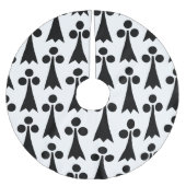 Ermine Pattern, mittelalterliches Muster, Schwarz  Polyester Weihnachtsbaumdecke (Vorderseite)