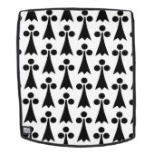 Ermine Pattern, mittelalterliches Muster, Schwarz  Rucksack (Abnehmbare Front)