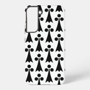 Ermine Pattern, mittelalterliches Muster, Schwarz  Samsung Galaxy Hülle