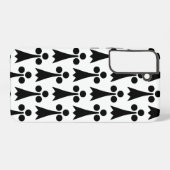 Ermine Pattern, mittelalterliches Muster, Schwarz Samsung Galaxy Hülle (Rückseite (Horizontal))