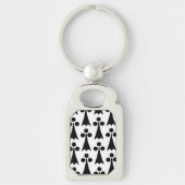 Ermine Pattern, mittelalterliches Muster, Schwarz  Schlüsselanhänger (Vorderseite)