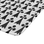 Ermine Pattern, mittelalterliches Muster, Schwarz  Schneidebrett (Ecke)