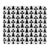 Ermine Pattern, mittelalterliches Muster, Schwarz  Schneidebrett (Vorderseite)