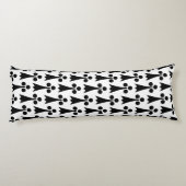 Ermine Pattern, mittelalterliches Muster, Schwarz Seitenschläferkissen (Rückseite)