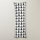 Ermine Pattern, mittelalterliches Muster, Schwarz Seitenschläferkissen (Rückseite (Vertikal))