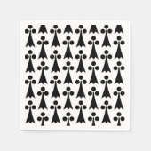 Ermine Pattern, mittelalterliches Muster, Schwarz  Serviette (Vorderseite)