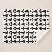 Ermine Pattern, mittelalterliches Muster, Schwarz Sherpadecke (Vorderseite (Horizontal))