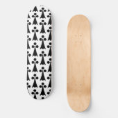 Ermine Pattern, mittelalterliches Muster, Schwarz Skateboard (Vorderseite)