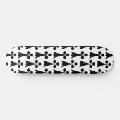 Ermine Pattern, mittelalterliches Muster, Schwarz Skateboard (Horizontal)
