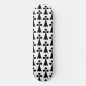 Ermine Pattern, mittelalterliches Muster, Schwarz Skateboard (Vorderseite)