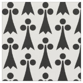 Ermine Pattern, mittelalterliches Muster, Schwarz  Stoff (Nahaufnahme)