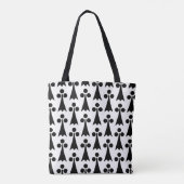 Ermine Pattern, mittelalterliches Muster, Schwarz  Tasche (Rückseite)
