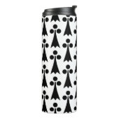 Ermine Pattern, mittelalterliches Muster, Schwarz  Thermosbecher (Nach links gedreht)