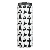 Ermine Pattern, mittelalterliches Muster, Schwarz  Thermosbecher (Rückseite)