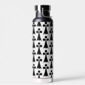 Ermine Pattern, mittelalterliches Muster, Schwarz  Trinkflasche (Links)