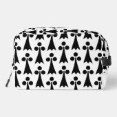 Ermine Pattern, mittelalterliches Muster, Schwarz  Waschbeutel (Rückseite)