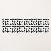 Ermine Pattern, mittelalterliches Muster, Schwarz  Yogamatte (Rückseite (Horizontal))
