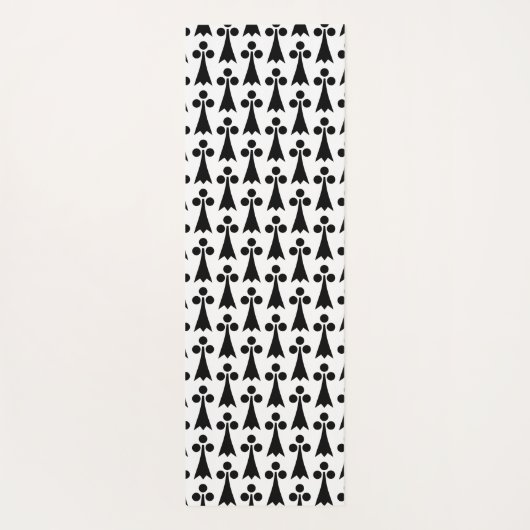 Ermine Pattern, mittelalterliches Muster, Schwarz  Yogamatte (Rückseite)