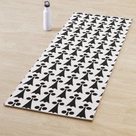 Ermine Pattern, mittelalterliches Muster, Schwarz  Yogamatte