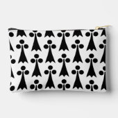 Ermine Pattern, mittelalterliches Muster, Schwarz Zubehörtasche (Rückseite)