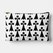 Ermine Pattern, mittelalterliches Muster, Schwarz Zubehörtasche (Vorderseite)