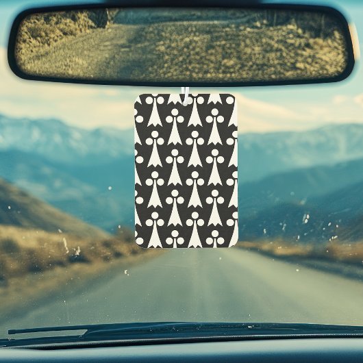 Ermine Pattern, mittelalterliches Muster, weiß auf Autolufterfrischer