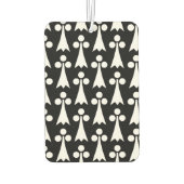 Ermine Pattern, mittelalterliches Muster, weiß auf Autolufterfrischer (Rückseite)