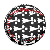 Ermine Pattern, mittelalterliches Muster, weiß auf Baseball (Vorderseite Links)