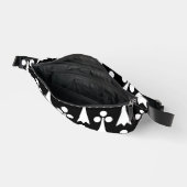 Ermine Pattern, mittelalterliches Muster, weiß auf Bauchtasche (Offen)