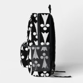 Ermine Pattern, mittelalterliches Muster, weiß auf Bedruckter Rucksack (Rechts)