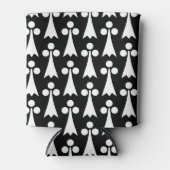 Ermine Pattern, mittelalterliches Muster, weiß auf Dosenkühler (Vorderseite)