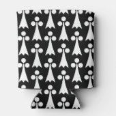 Ermine Pattern, mittelalterliches Muster, weiß auf Dosenkühler (Rückseite)